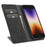 LC.IMEEKE For iPhone 17e / 16e Case Scratch-Proof Microfiber Leather Magnetic Closing Phone Cover - Black - 2