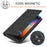 LC.IMEEKE For iPhone 17e / 16e Case Scratch-Proof Microfiber Leather Magnetic Closing Phone Cover - Black - 7
