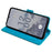 For Nokia X30 5G Case with Hand Strap Wallet Flip PU Leather Butterfly Flower Phone Cover - Blue - 3