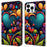 For iPhone 15 Pro Case Leather Flip Folio Phone Back Cover with Wallet Anti-drop Phone Shell - Pink Flower - 1