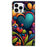 For iPhone 15 Pro Case Leather Flip Folio Phone Back Cover with Wallet Anti-drop Phone Shell - Pink Flower - 7
