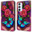 For Samsung Galaxy A54 5G Case PU Leather Stand Magnetic Clasp Pattern Printing Phone Cover - Colorful Butterfly - 1