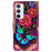 For Samsung Galaxy A54 5G Case PU Leather Stand Magnetic Clasp Pattern Printing Phone Cover - Colorful Butterfly - 7
