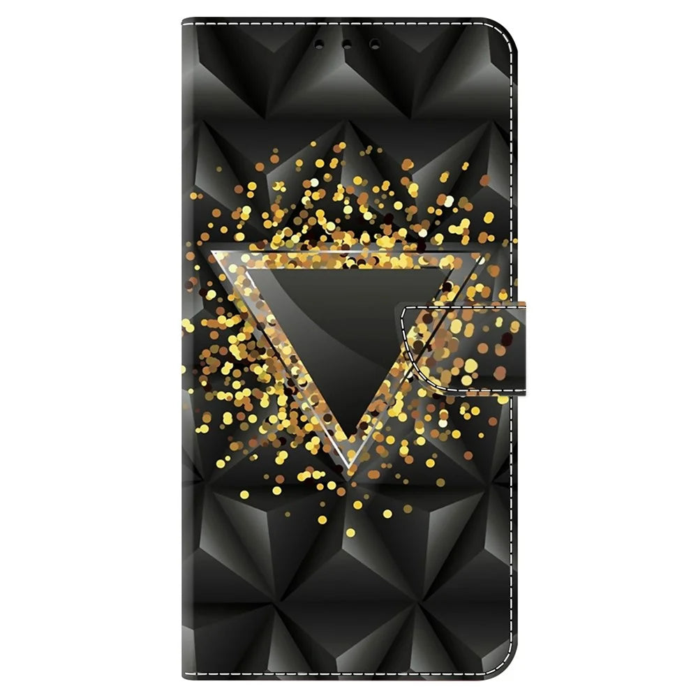 For Samsung Galaxy A13 5G / A13 4G Wallet Case Pattern Print Leather Phone Cover Mobile Accessories   - Rhombus - 6
