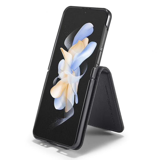 LC.IMEEKE For Samsung Galaxy Z Flip7 FE 5G / Z Flip6 5G Phone Case RFID Blocking Card Slot PU Leather Cover - Black - 2