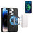 DENIOR A11 For iPhone 15 Pro Max Magnetic Case Retro Leather Coated Drop-proof Phone Cover - Black - 2