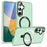 For Samsung Galaxy S24 Ultra PC Case Kickstand Protective Cover Magnetic Case - Light Green - 1