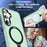 For Samsung Galaxy S24 Ultra PC Case Kickstand Protective Cover Magnetic Case - Light Green - 6