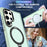 For Samsung Galaxy S23 Ultra Magnetic Case Kickstand PC Phone Cover - Light Green - 6