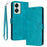 For Oneplus Nord 2T 5G Case PU Leather Stand Wallet Smartphone Cover with Strap - Green - 1