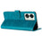 For Oneplus Nord 2T 5G Case PU Leather Stand Wallet Smartphone Cover with Strap - Green - 2