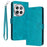 For Oneplus 12 5G Cell Phone Case PU Leather Flip Stand Protective Shell Calf Texture - Green - 1