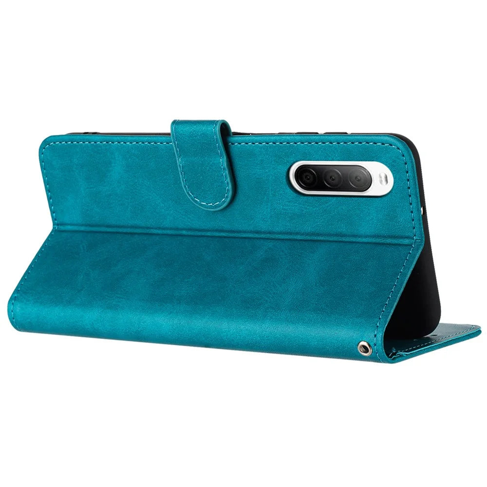 For Sony Xperia 10 VI   Phone Stand Case Business Style PU Leather Cover Wallet - Green - 2