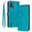 For Nokia C210 Case Leather Stand Wallet Anti-Fall Phone Cover with Wrist Strap - Green - 1