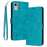 For Nokia C12 4G / C12 Pro / C12 Plus Cases Calf Texture PU Leather + TPU Cell Phone Cover with Strap - Green - 1