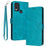 For Nokia C22 Cell Phone Case Solid Color Flip Stand PU Leather Wallet Cover with Strap - Green - 1