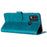 For Nokia C22 Cell Phone Case Solid Color Flip Stand PU Leather Wallet Cover with Strap - Green - 2