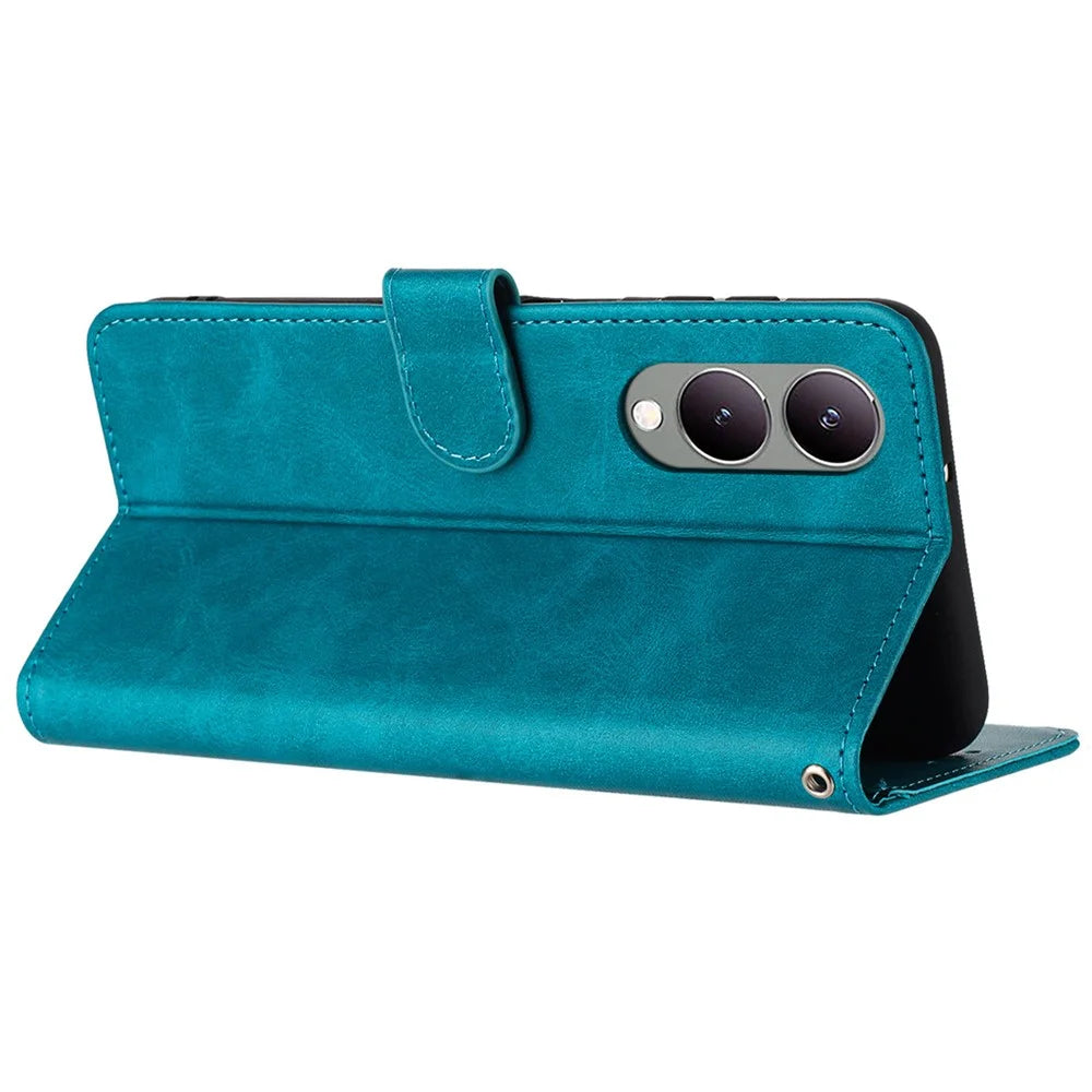 For vivo Y17s 4G / Y36 5G (China) / Y36i 5G / Y36m 5G / Y28 5G Case Leather Stand Mobile Accessories Supplier - Green - 2