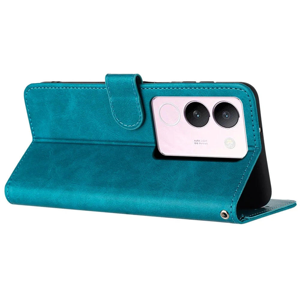 For vivo S17 5G / S17 Pro 5G / S17t 5G / V29 5G / V29 Pro 5G Fall Protection Case Calf Texture Phone Cover - Green - 2