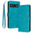 For Google Pixel 6a Folding Stand Case Strap Design Calf Texture Phone Cover - Green - 1