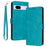 For Google Pixel 7a Drop Protection Case Calf Texture Phone Cover with Strap - Green - 1