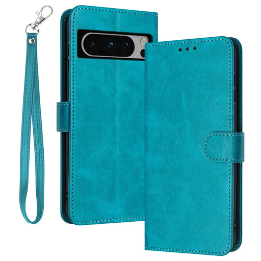 For Google Pixel 8 Pro Case Leather Drop Protection Stand Cover   Cell Phone Accessories - Green - 1