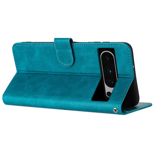 For Google Pixel 8 Pro Case Leather Drop Protection Stand Cover   Cell Phone Accessories - Green - 2