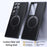 For Samsung Galaxy S24 Ultra Magnetic Case Carbon Fiber Texture Ring Kickstand Phone Cover - Black - 2