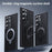 For Samsung Galaxy S24 Ultra Magnetic Case Carbon Fiber Texture Ring Kickstand Phone Cover - Black - 3