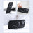 For iPhone 14 Pro Magnetic Case Carbon Fiber Texture Kickstand PC+TPU Phone Cover - Silver - 4