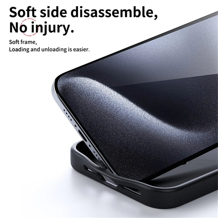 For iPhone 14 Pro Magnetic Case Carbon Fiber Texture Kickstand PC+TPU Phone Cover - Silver - 7