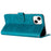 For iPhone 14 / 13   Case Anti-Scratch Phone Shell Stand Cover with Wallet Function - Green - 2