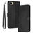 For Iphone 6S Plus / 7 Plus / 8 Plus 5.5 Inch PU Leather Phone Case Calf Texture Wallet Phone Stand Cover - Black - 1