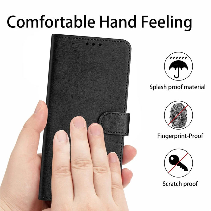 For Iphone 6S Plus / 7 Plus / 8 Plus 5.5 Inch PU Leather Phone Case Calf Texture Wallet Phone Stand Cover - Black - 5