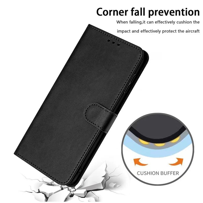 For Iphone 6S Plus / 7 Plus / 8 Plus 5.5 Inch PU Leather Phone Case Calf Texture Wallet Phone Stand Cover - Black - 6