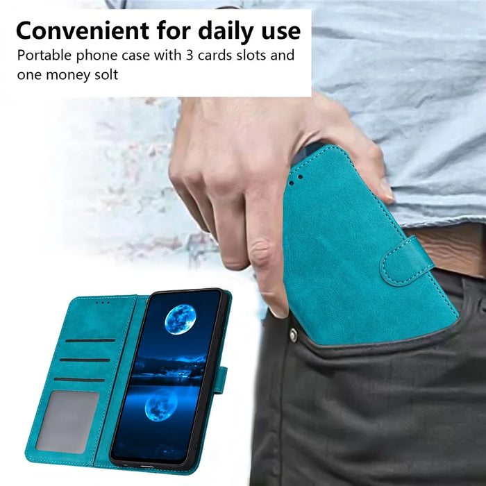 For iPhone 14 Pro   Phone Case Anti-Scratch Phone Stand Cover with Wallet Function - Green - 7