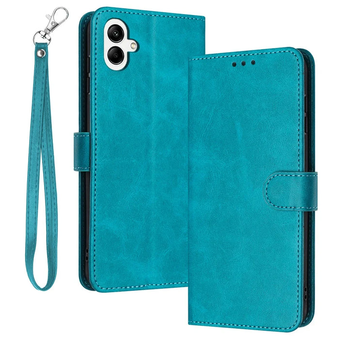 For Samsung Galaxy A05 4G Case Leather Stand Wallet Full Protection Cell Phone Cover - Green - 1