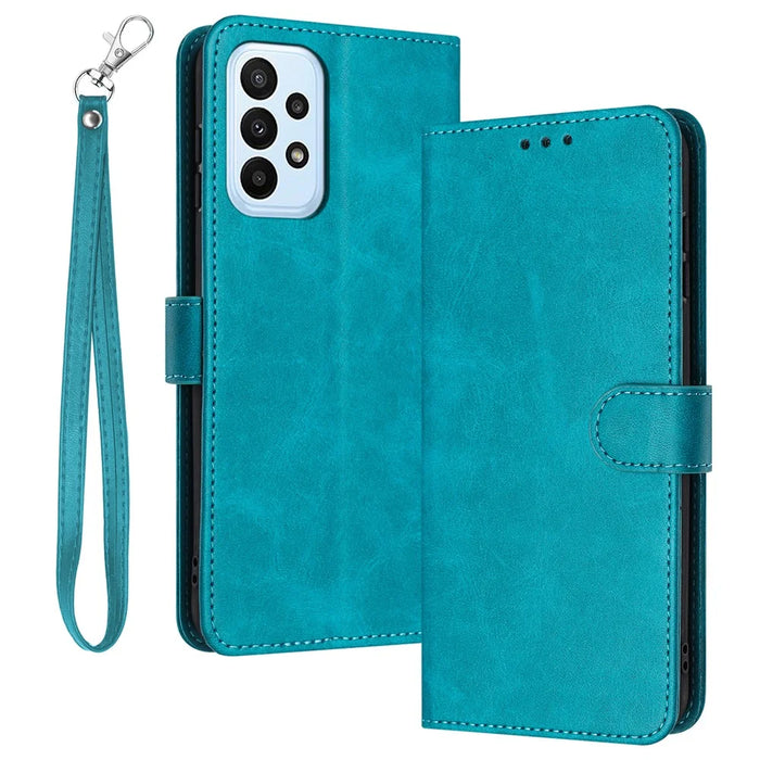 For Samsung Galaxy A32 4G (EU Version) Case Solid Color Flip Stand Leather Cover   Cell Phone Accessories - Green - 1