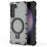 For Samsung Galaxy S23 Case PC+TPU Phone Shell Ring Kickstand Cover Magnetic Case - Grey - 4