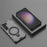For Samsung Galaxy S23 Case PC+TPU Phone Shell Ring Kickstand Cover Magnetic Case - Grey - 6
