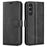 For Sony Xperia 1 VI Case Calf Texture Wallet PU Leather Flip Folio Phone Cover - Black - 1