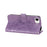 For iPhone 17e / 16e Case Floral Pattern PU Leather Wallet Stand Phone Cover - Purple - 3