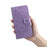 For iPhone 17e / 16e Case Floral Pattern PU Leather Wallet Stand Phone Cover - Purple - 7