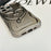 For iPhone 15 Pro Max Cover Heart Shape PC Kickstand Electroplated TPU Phone Case - Titanium Grey - 4