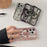 For iPhone 14 Pro Max Case Anti-Drop Heart Kickstand Electroplated TPU Clear Phone Back Cover - Pink - 6