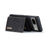 DG.MING M1 Series for Google Pixel 8a Case Kickstand Leather Back Phone Cover with Detachable Wallet - Black - 3