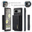 DG.MING M1 Series for Google Pixel 8a Case Kickstand Leather Back Phone Cover with Detachable Wallet - Black - 7