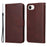 For iPhone 17e / 16e Leather Phone Case Magnetic Clasp Flip Wallet Phone Stand Cover - Brown - 1