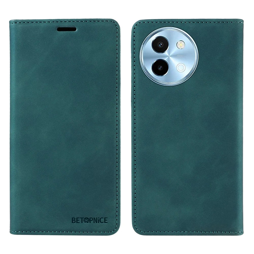 BETOPNICE 003 For vivo Y38 5G / Y200i / T3x Case PU Leather Magnetic Closure RFID Blocking Phone Cover - Green - 1