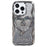 For iPhone 15 Pro Max Case Heart Shape Kickstand Anti-Drop TPU Clear Cover with Glitter Paper - Silver - 1